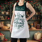 クリスマスベーキングチームかわいいグリーンパーソナライズされた エプロン