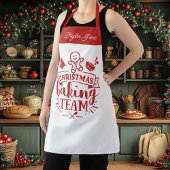 クリスマスベーキングチームかわいい赤パーソナライズされた エプロン