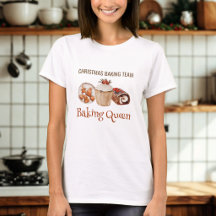 クリスマスベーキングチームベーキングクイーンTシャツ