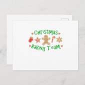 クリスマスベーキングチームホリデーおもしろいクッキー シーズンポストカード (正面/裏面)