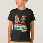 クリスマスベーキングチームメリーおもしろいクリスマスCookieマット Tシャツ (正面)