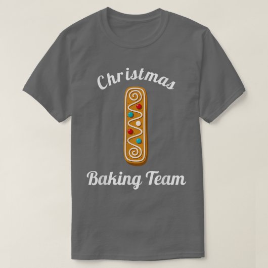 クリスマスベーキングチームレターIホリデーマッチングファ Tシャツ (デザイン正面)