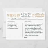 クリスマスベーキングツリー金ゴールド&グリーンファミリーレシピ シーズンカード (裏面)