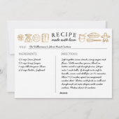 クリスマスベーキングツリー金ゴールド&ホワイトファミリーレシピ シーズンカード (裏面)