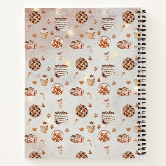 クリスマスベーキングレシピノートブック ノートブック (裏面)