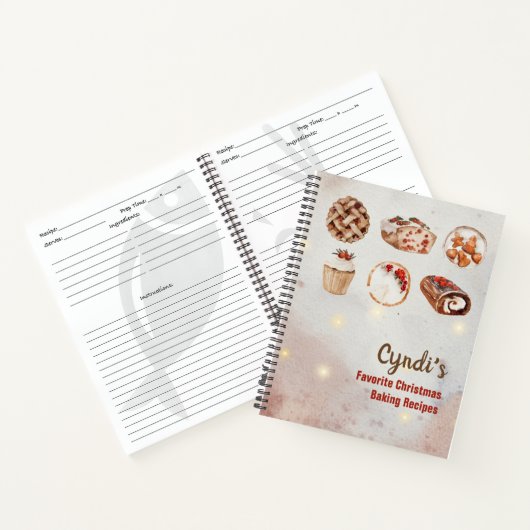 クリスマスベーキングレシピノートブック ノートブック (内部)