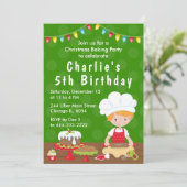 クリスマスベーキング誕生日レッドヘアボーイ招待状 招待状 (スタンド正面)