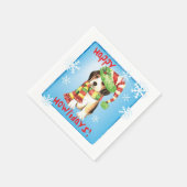 クリスマスベーグル スタンダードカクテルナプキン (角)
