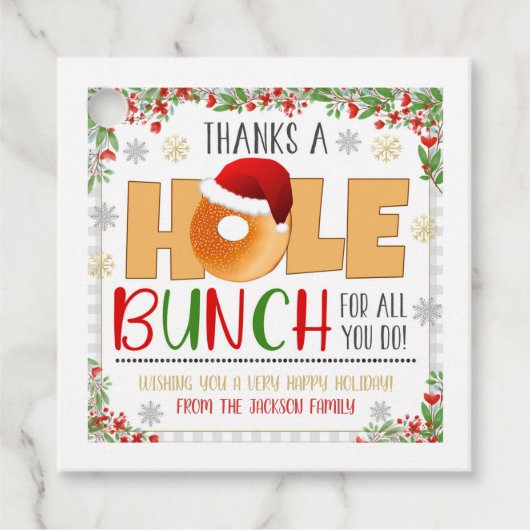 クリスマスベーゲルギフトラベル フェイバータグ (正面)