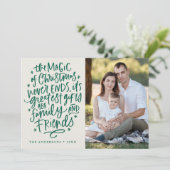 クリスマスベージュとグリーンフォトの魔法 シーズンカード (スタンド正面)