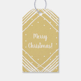 クリスマスベージュメリークリスマス ギフトタグ