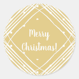 クリスマスベージュメリークリスマス ラウンドシール