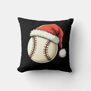 クリスマスベースボールサンタおもしろいハットスポーツクリスマス クッション