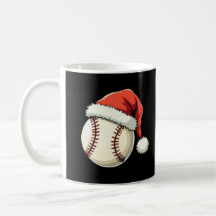 クリスマスベースボールサンタおもしろいハットスポーツクリスマス コーヒーマグカップ