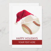 クリスマスベースボールサンタハットカード シーズンカード (正面/裏面)