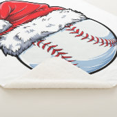 クリスマスベースボールサンタハットクリスマスボーイズキャチェ シェルパブランケット (3/4)