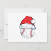 クリスマスベースボールサンタハットボールキッズボーイズメンズ 出欠カード (裏面)