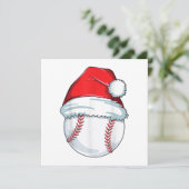 クリスマスベースボールサンタハットボールキッズボーイズメンズ 招待状 (スタンド正面)