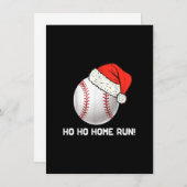 クリスマスベースボールトナカイオーナメントクリスマスパジャマ 招待状 (正面/裏面)