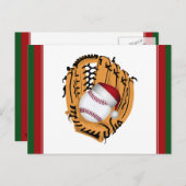 クリスマスベースボールミットアンドボール シーズンポストカード (正面/裏面)