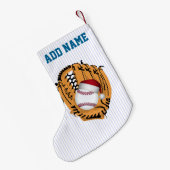 クリスマスベースボールミットアンドボール スモールクリスマスストッキング (裏面 (吊り時))