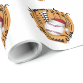 クリスマスベースボールミットアンドボール ラッピングペーパー (ロールコーナー)