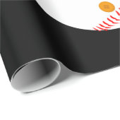 クリスマスベースボール雪だるまサンタハットギフト ラッピングペーパー (ロールコーナー)