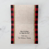クリスマスベ素朴アーファームハウスファミリー名 シーズンカード (内部)