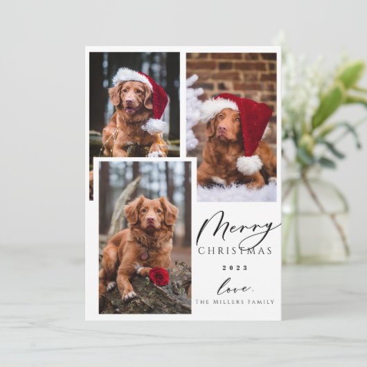 クリスマスペおもしろいットMerry Christmas 3の写真 シーズンカード (スタンド正面)