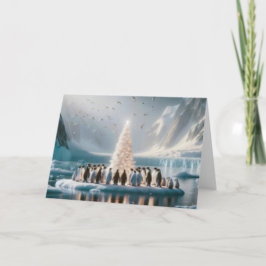 クリスマスペのまわりにンギン シーズンカード (正面)