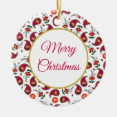 クリスマスペイズリーセラミックオーナメント セラミックオーナメント (正面)
