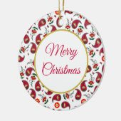 クリスマスペイズリーセラミックオーナメント セラミックオーナメント (左)