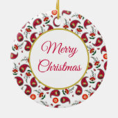 クリスマスペイズリーセラミックオーナメント セラミックオーナメント (裏面)