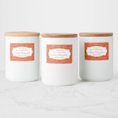 クリスマスペイズリーパターン（の模様が）あるミンセミートラベル フードラベル (ボトル)