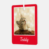 クリスマスペットの写真名 メタルオーナメント (正面左)