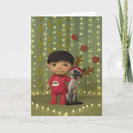 クリスマスペットの友人 カード