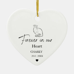 クリスマスペットキャットドッグメモリアル セラミックオーナメント