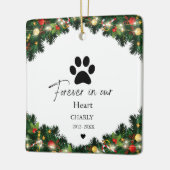 クリスマスペットキャットドッグメモリアル セラミックオーナメント (左)