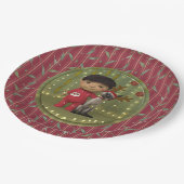 クリスマスペットフレンド紙プレート ペーパープレート (アングル)