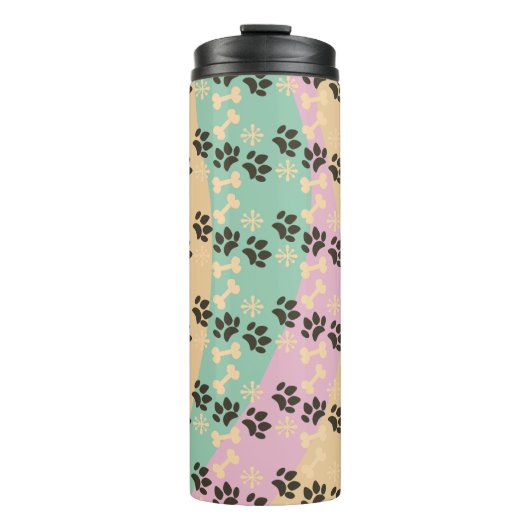 クリスマスペットポーボーンスノーフレークパターン（の模様が）ある タンブラー (正面)