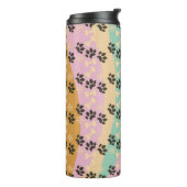 クリスマスペットポーボーンスノーフレークパターン（の模様が）ある タンブラー (回転左)