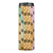 クリスマスペットポーボーンスノーフレークパターン（の模様が）ある タンブラー (裏面)