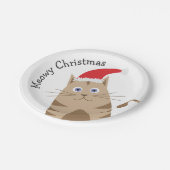 クリスマスペット猫の休日のテーブルデコレーションニャー ペーパープレート (アングル)