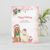 クリスマスペット獣医用ホリデーカード シーズンカード (スタンド正面)