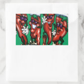 クリスマスペッパー 長方形シール (バッグ)