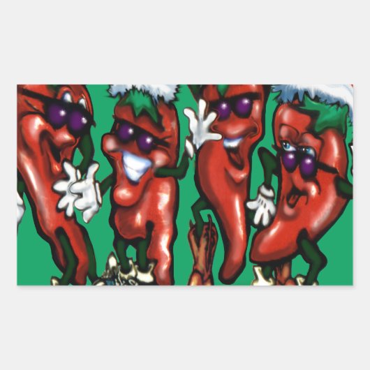 クリスマスペッパー 長方形シール (正面)