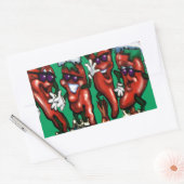 クリスマスペッパー 長方形シール (封筒)