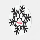 クリスマスペパーソナライズされたー メタルオーナメント (正面左)