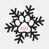 クリスマスペパーソナライズされたー メタルオーナメント (裏面)