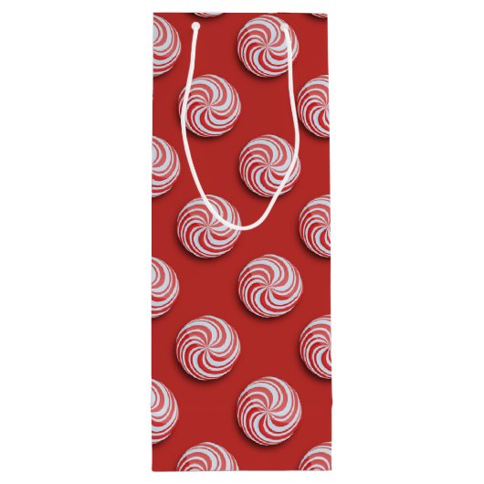 クリスマスペパーミントキャンディフェスティバルワイン抱き枕 ワインギフトバッグ (裏面)